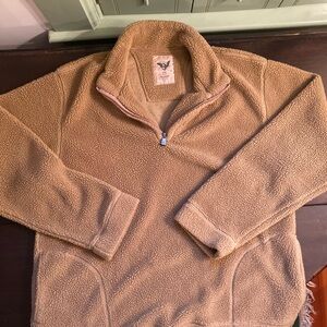Arrow Men's Zip Up Tan Sweater
